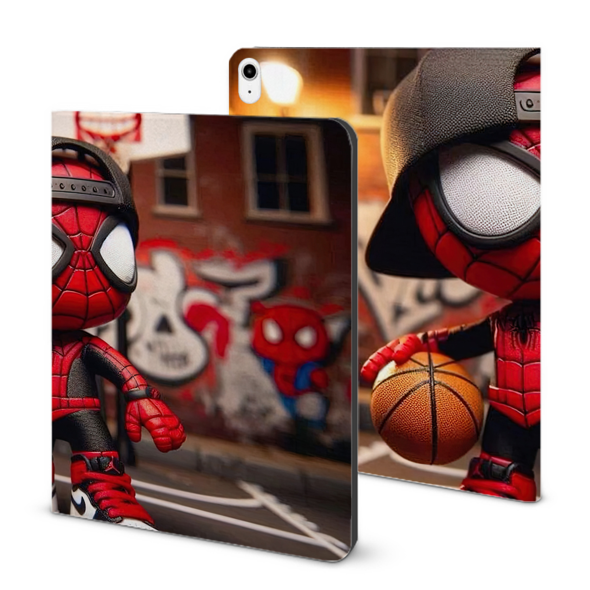 （画像用） Spider Man スパイダーマン IPadケース ペンホルダー付き ブックスタイルデザイン